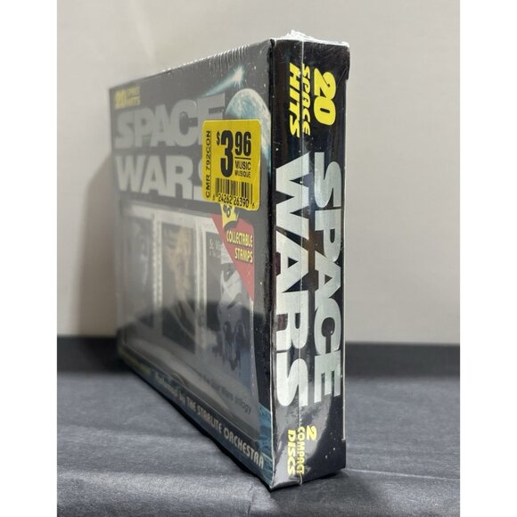 Space Wars CD w/ Star Wars Stamps Sealed 1997 Madacy Sci-Fi Soundtrack Rare - Picture 2 of 4